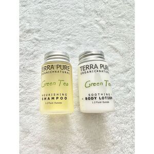 TERRA PURE RGANICONATURAL Green Tea NOURISHING SHAM POO & body lotion (1.2 fluid
